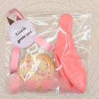 Geboorte Traktatie Meisje - Kant-en-Klaar Uitdeelcadeautje met Roze Geboortekoekje, ballon en Confetti -Gepersonaliseerd met naam