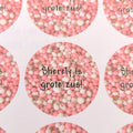 Geboorte Stickers Roze Muisjes – Gepersonaliseerd – 20 stuks (Ø 4cm) (kopie)