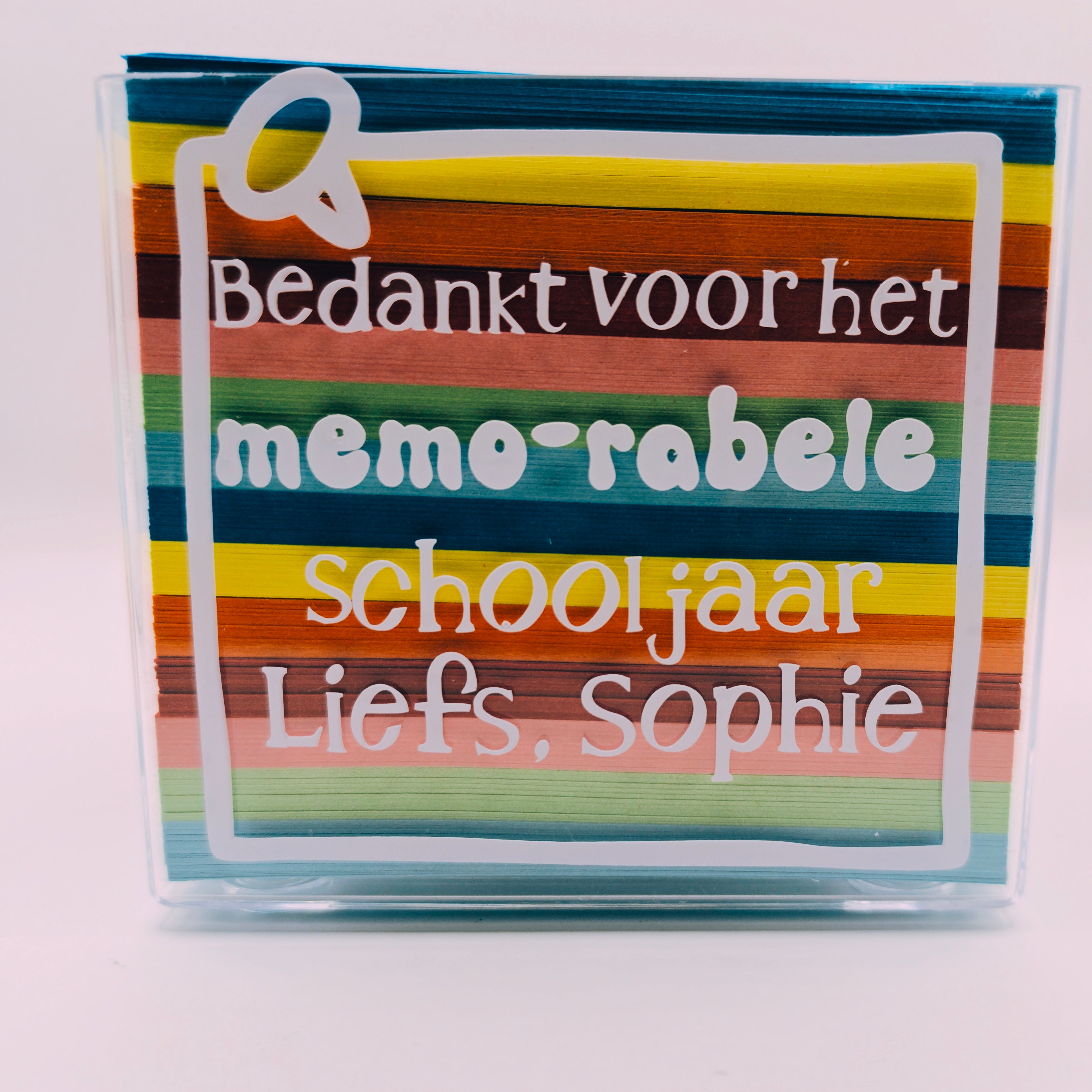 Memoblok-Memo-rabele schooljaar-Met naam