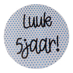 Traktatie | Snoepje | Roze | Gevuld met smarties of rozijnen | Met naam en leeftijd | Toeter