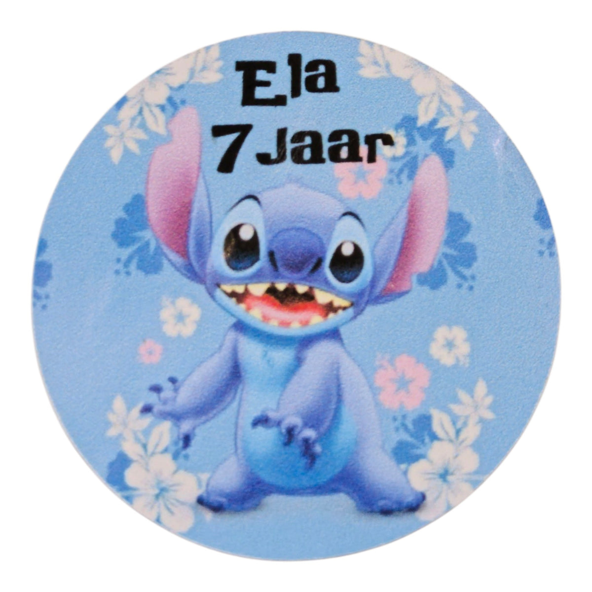 Stickers | Stitch | Met naam en leeftijd | 20 stuks | 4cm
