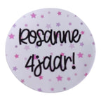 Blokzakje | Gevuld met 2 Ella's Kitchen mais sticks | Sluitsticker met naam | Goud lint | verschillende thema's
