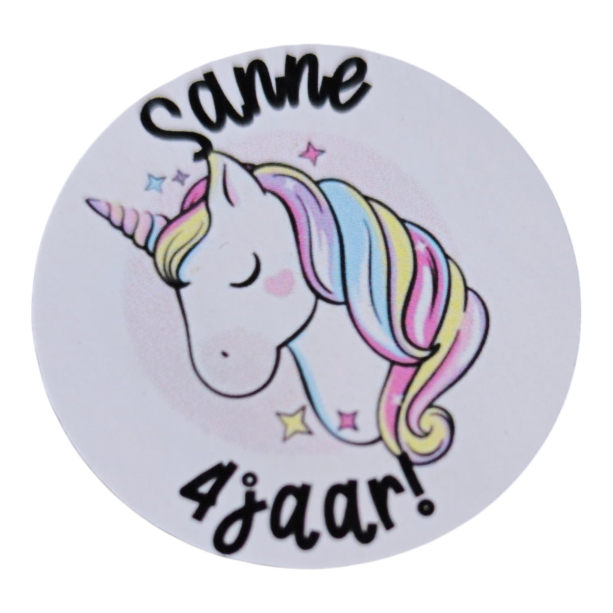 Blokzakje | Gevuld met 2 Ella's Kitchen mais sticks | Sluitsticker met naam | Goud lint | verschillende thema's
