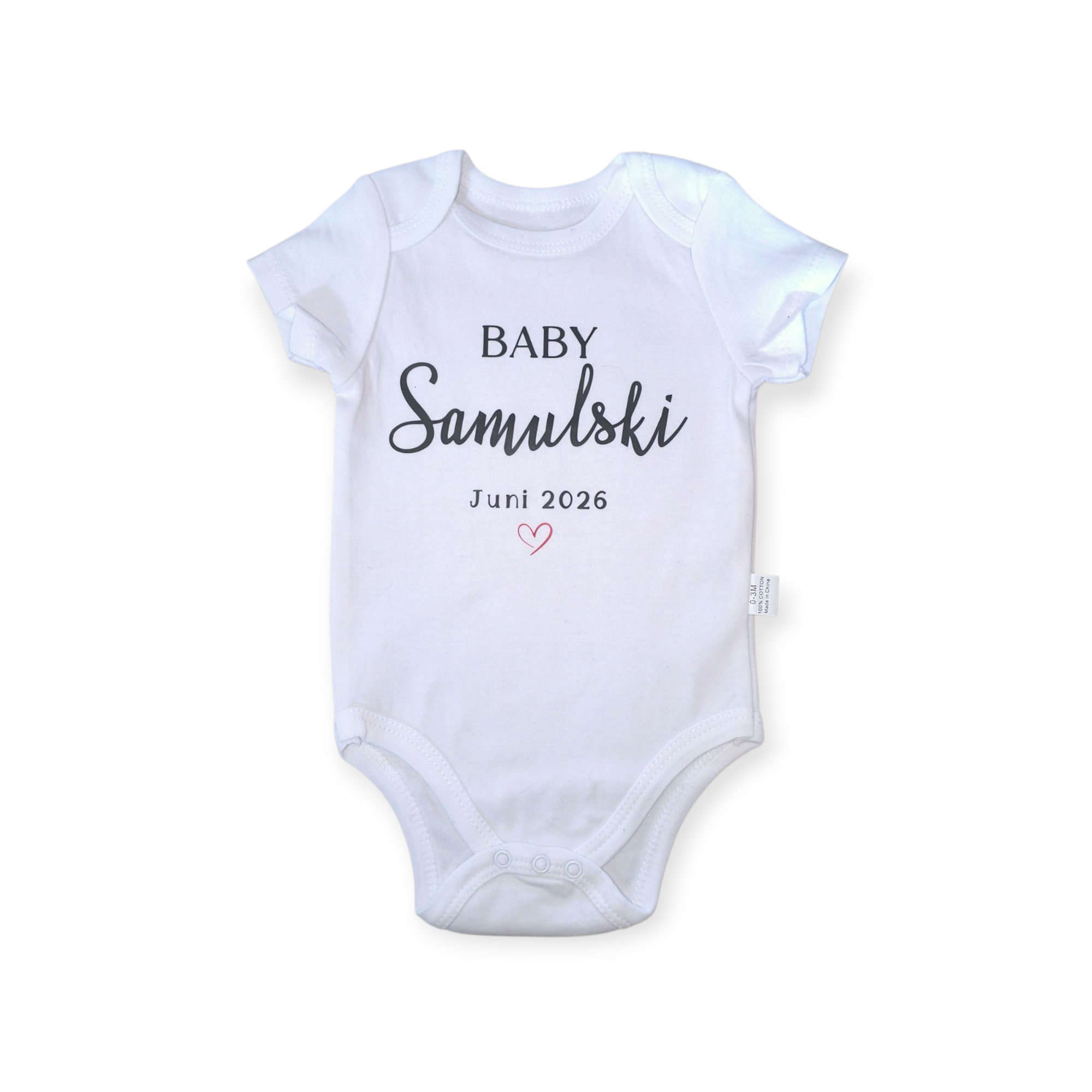 Romper-Aankondiging baby-Gepersonaliseerd