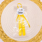 Blokzakje | Gevuld met 2 Ella's Kitchen mais sticks | Sluitsticker met naam | Goud lint | verschillende thema's