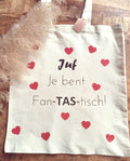 Juffentas- Juf, je bent fan-TAS-tisch! - Rode hartjes